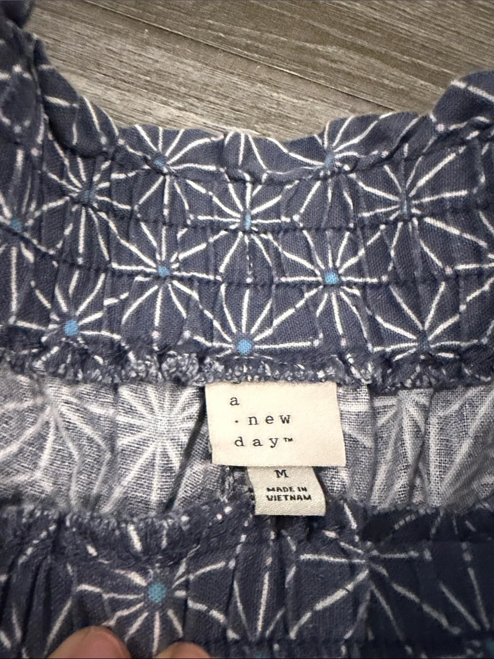 a new day Navy Blue Floral Geometric Drawstring Shorts